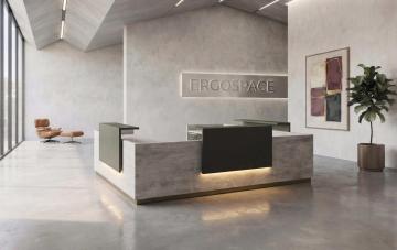 Marble U-Shape Reception Desk | Large Reception Counter