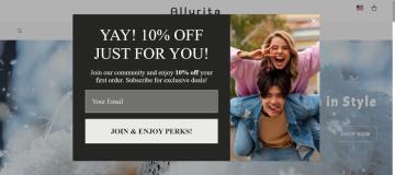 10% OFF Sitewide at Allurita
