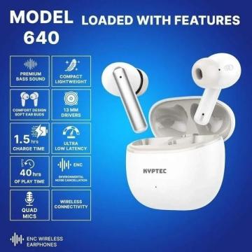 Kyptec LifeStyle® 640 ENC TWS Earbuds for Daily Calls, College, Commutes & Mobile Audio