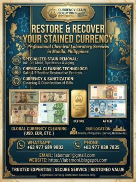 Clean Your Bank Notes With Chemical Solutions