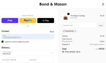 50% OFF Bond & Mason With Code