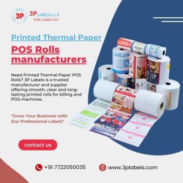 Printed Thermal Paper POS Rolls Manufacturers & Suppliers | 3P Labels