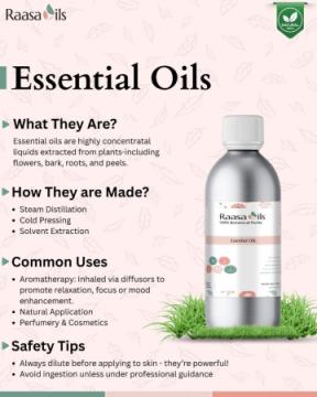 Raasa Oils Essential Oil – 100% Pure & Natural Aromatherapy Oil