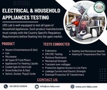 Electrical Household Products Testing Lab in Noida