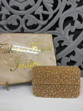 Golden Crystal Clutch bag