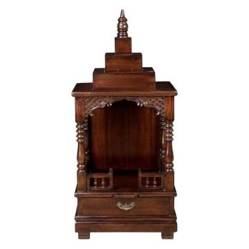 Buy Wooden Pooja Mandir Online for Home | Premium Teak Wood Temple Design