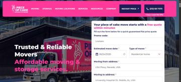 15% OFF Sitewide With Piece of Cake Moving & Storage Promo