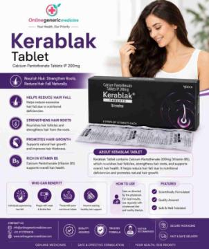 Kerablak Tablet (Calcium Pantothenate 200mg) | Online Generic medicine