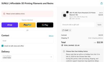 50% OFF All Orders With Code at Sunlu