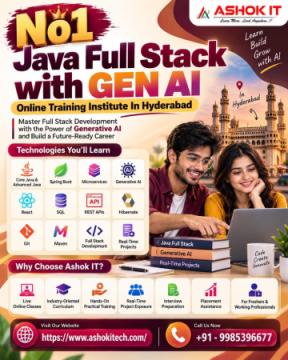 No1 Java Full Stack with Gen AI Online Training Institute in Hyderabad