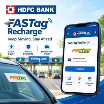 HDFC FASTag recharge before a long road trip
