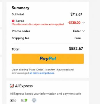 AliExpress: Up to $130 OFF All Purchases of $39 - $649+