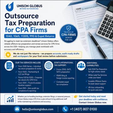 Outsource Tax Preparation for CPA Firms | 1040, 1065, 1120S, 990 & Expat Returns