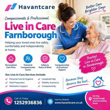 Live in Care Farnborough – Compassionate Care at Home