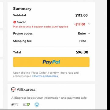 Exclusive $30 OFF Purchase of ($15 - $159) At AliExpress