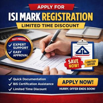 Apply for ISI Mark Registration | Limited Time Discount