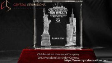 Premium Custom Crystal Trophy for Corporate Awards