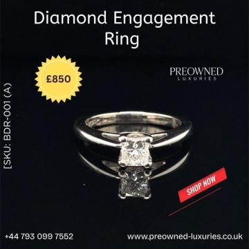 Buy Elegant Diamond Engagement Ring Pre-Owned Best Value UK