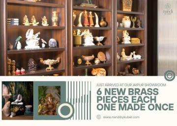 Just arrived at our Jaipur showroom: 6 new brass pieces
