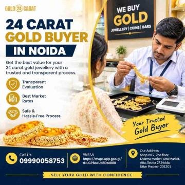 24 Carat Gold Buyer in Noida for Clear Gold Valuation