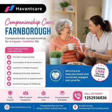Companionship Care Farnborough | Trusted Home Care by Havant Care