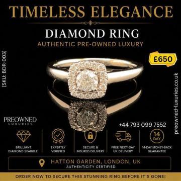 Buy Stunning Round Cluster Engagement Ring Best Value UK