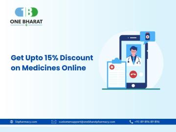 Get Upto 15% Discount on Medicines Online