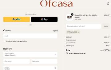 Up to 75% OFF Your Purchase with Ofcasa Furniture Voucher Code + Free Shipping