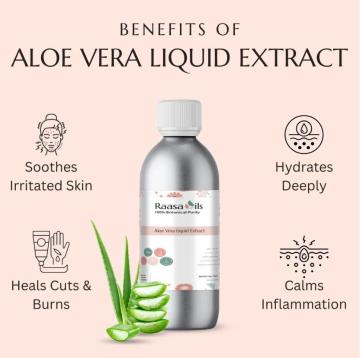 Aloe Vera Liquid Extract for Skin, Hair & Cosmetic Formulations | Raasa Oils
