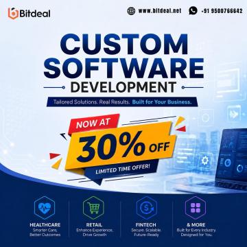 Bitdeal's Custom Software Development – Now at 30% OFF | Healthcare, Retail, FinTech & More