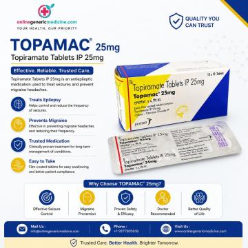 Topamac 25mg and 100mg Tablet | Topamax Alternate | Onlinegenericmedicine