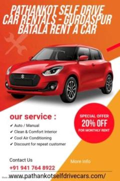 Self Drive Car Rental Pathankot Gurdaspur Dasuya And Mukerian Punjab