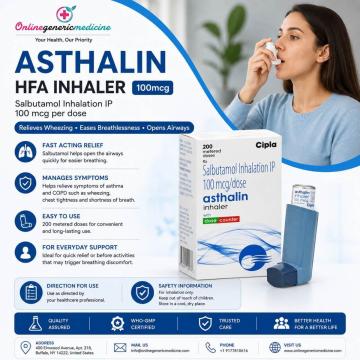 Asthalin HFA Inhaler 100mcg (200 MDI) | Online Generic medicine