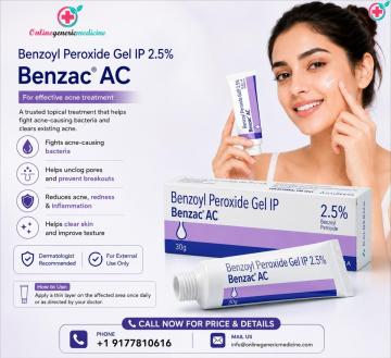 Benzac AC Gel (Benzoyl Peroxide) | Skin Acne Treatment & Topical Acne Medication
