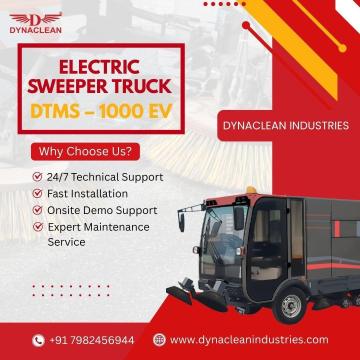 A Small Electric Sweeper Truck for Narrow Streets Is Introduced by Dynaclean Industries