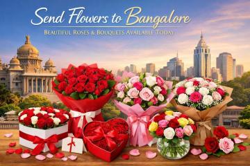 Send Flowers to Bangalore – Beautiful Roses & Bouquets Available Today