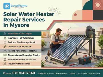 Professional Solar Water Heater Services in Mysore by LocalRamu