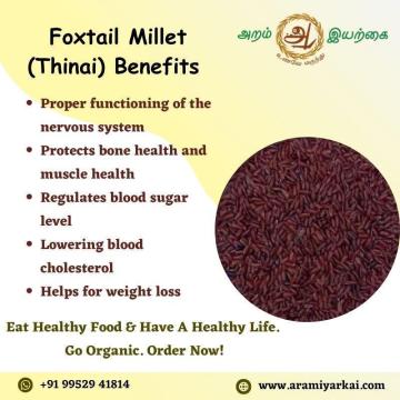 Buy Organic Foxtail Millet Online in Chennai - Aramiyarkai