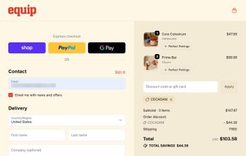 30% OFF Your Order at Equip Foods