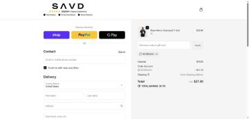 30% OFF Your Purchase on SAVD Clothing