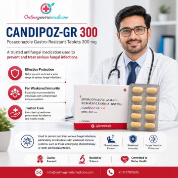 Candipoz-GR Tablet (Posaconazole) | Anti Fungal Medication | onlineGenericMedicine