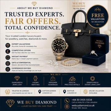 Trusted Jewellery & Luxury Buyers in London - Free Valuation & Instant Offers