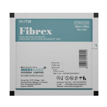 Fibrex Non-Woven Adhesive Dressing with Non-Adherent Pad — Manufacturer & Exporter India