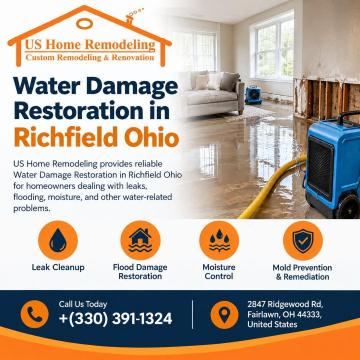 Water Damage Restoration in Richfield Ohio | US Home Remodeling