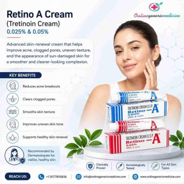 Retino A Cream 0.025 & .050 | Tretinoin Cream for Acne Skin Care