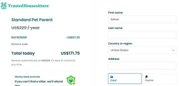 25% OFF First Year of Membership at TrustedHousesitters