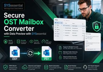 Secure OST Mailbox Converter with Data Preview with SYSessential
