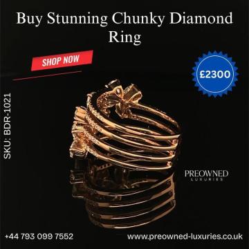 Buy Stunning Chunky Diamond Ring - Luxury UK Jewellery