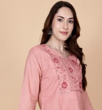 Online Buy Short Kurti in Onion Pink – Trendy & Comfortable Wear