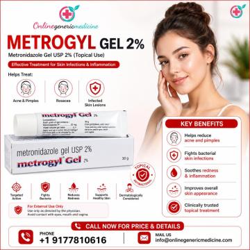 Metrogyl Gel (Metronidazole) – Acne Treatment & Antibacterial Skin Gel
